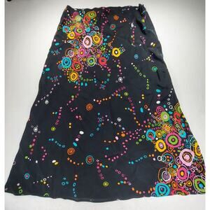 Vtg Susan Bristol Floral Maxi Midi Long Skirt Women Sz L Artsy Art Teacher Core